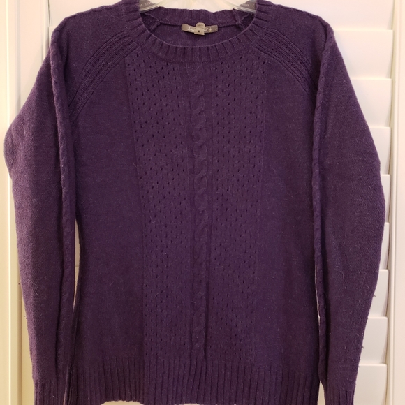 Smartwool Cable Knit Sweater. Color: Plum. Size M. - Picture 1 of 4